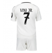 Maillot de football Réplique Real Madrid Vinicius Junior #7 Domicile Enfant 2024-25 Manche Courte (+ Pantalon court)