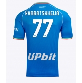 Maillot de football Réplique SSC Napoli Khvicha Kvaratskhelia #77 Domicile 2023-24 Manche Courte