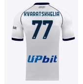 Maillot de football Réplique SSC Napoli Khvicha Kvaratskhelia #77 Extérieur 2023-24 Manche Courte