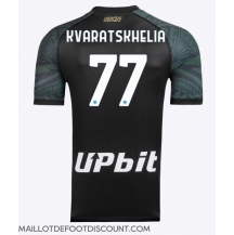 Maillot de football Réplique SSC Napoli Khvicha Kvaratskhelia #77 Troisième 2023-24 Manche Courte