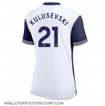 Maillot de football Réplique Tottenham Hotspur Dejan Kulusevski #21 Domicile Femme 2024-25 Manche Courte