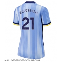 Maillot de football Réplique Tottenham Hotspur Dejan Kulusevski #21 Extérieur Femme 2024-25 Manche Courte