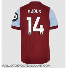 Maillot de football Réplique West Ham United Mohammed Kudus #14 Domicile 2023-24 Manche Courte