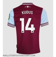 Maillot de football Réplique West Ham United Mohammed Kudus #14 Domicile 2024-25 Manche Courte