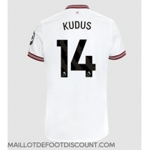 Maillot de football Réplique West Ham United Mohammed Kudus #14 Extérieur 2023-24 Manche Courte