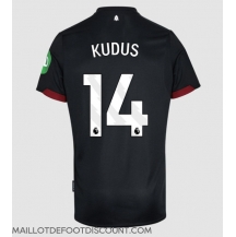 Maillot de football Réplique West Ham United Mohammed Kudus #14 Extérieur 2024-25 Manche Courte