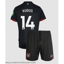 Maillot de football Réplique West Ham United Mohammed Kudus #14 Extérieur Enfant 2024-25 Manche Courte (+ Pantalon court)