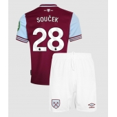 Maillot de football Réplique West Ham United Tomas Soucek #28 Domicile Enfant 2024-25 Manche Courte (+ Pantalon court)