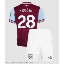 Maillot de football Réplique West Ham United Tomas Soucek #28 Domicile Enfant 2024-25 Manche Courte (+ Pantalon court)