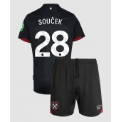 Maillot de football Réplique West Ham United Tomas Soucek #28 Extérieur Enfant 2024-25 Manche Courte (+ Pantalon court)