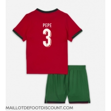 Maillot de football Réplique le Portugal Pepe #3 Domicile Enfant Europe 2024 Manche Courte (+ Pantalon court)